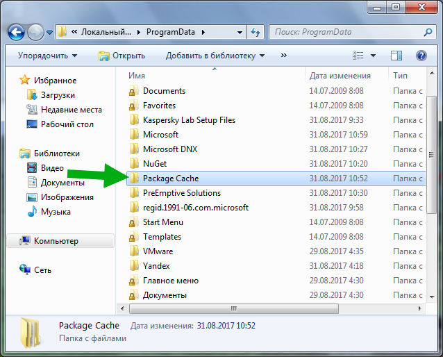 Что такое package cache